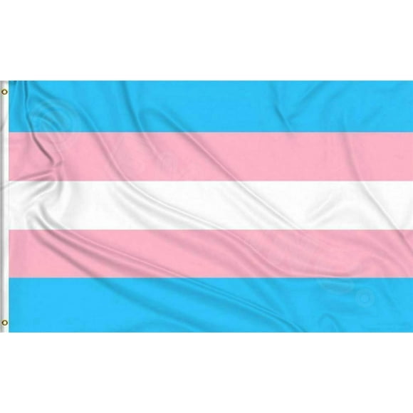 Transgender Pride Flag 3x5ft with Grommets LGBTQIA Trans Pride 100D FABRIC
